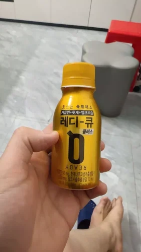 Nước uống giải rượu, thải độc gan Hàn Quốc Ready Q hộp 10 chai x 100ml Korean Red Ginseng photo review