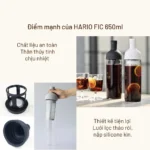 Bình pha cà phê Cold Brew Hario 650ml FIC-70-B (Đen / Xám) - Ảnh 2